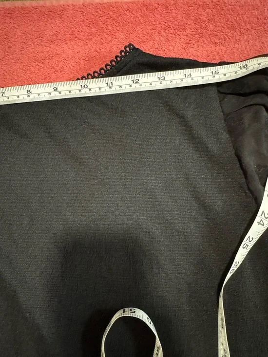 Black Wrap-Front Short Sleeve Blouse - Picture 5 of 7